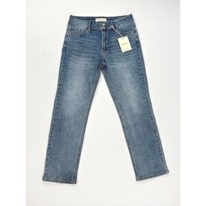 Indigo Six Relaxed Straight Leg Relaxed Skinny Jeans 30/10 Medium Denim Wash